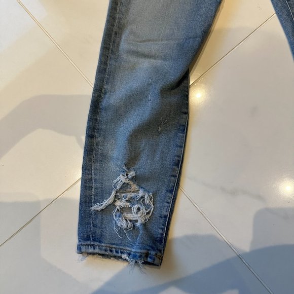 Agolde Sophie Crop High-waisted Ripped-Ankle Jean - Picture 14 of 16